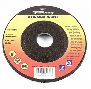 Image of item: Grinding Wheel metal 4.5"x1/4"x7/8"